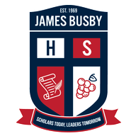 James Busby High School logo